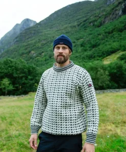 Devold Unisex Original Islender Wool Sweater Offwhite/Anthracite