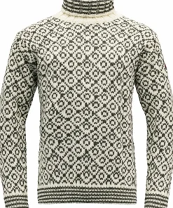 Devold Unisex Svalbard Sweater High Neck Offwhite/Anthracite