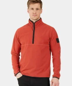 Didriksons Men's Hannes Half Zip Ochre Red