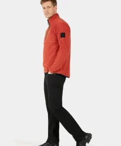 Didriksons Men's Hannes Half Zip Ochre Red