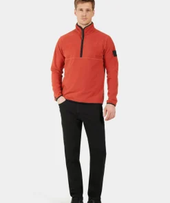 Didriksons Men's Hannes Half Zip Ochre Red