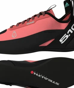 FiveTen Unisex Niad Lace Climbing Shoes Core Black/Crew Red/Acid Mint