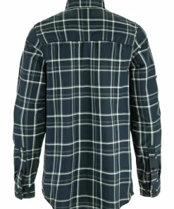 Fjällräven Men's Abisko Hike Shirt Long Sleeve Dark Navy-chalk White