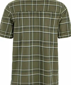 Fjällräven Men's Abisko Hike Shirt Short Sleeve Laurel Green-chalk White