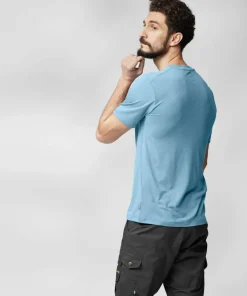 Fjällräven Men's Abisko Wool Logo Short Sleeve Laurel Green