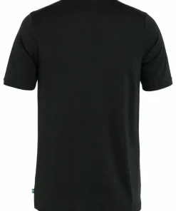 Fjällräven Men's Abisko Wool Logo Short Sleeve Black