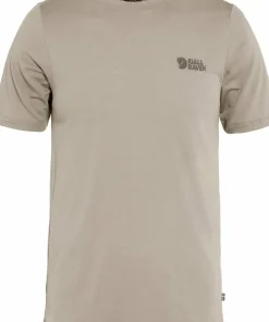 Fjällräven Men's Abisko Wool Logo Short Sleeve Light Fossil