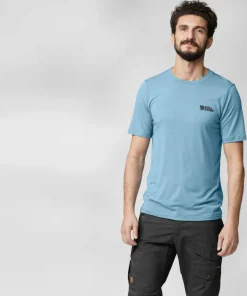Fjällräven Men's Abisko Wool Logo Short Sleeve Light Fossil