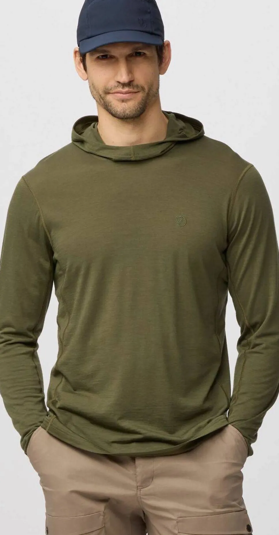 Fjällräven Men's Abisko Wool Hoodie Light Fossil