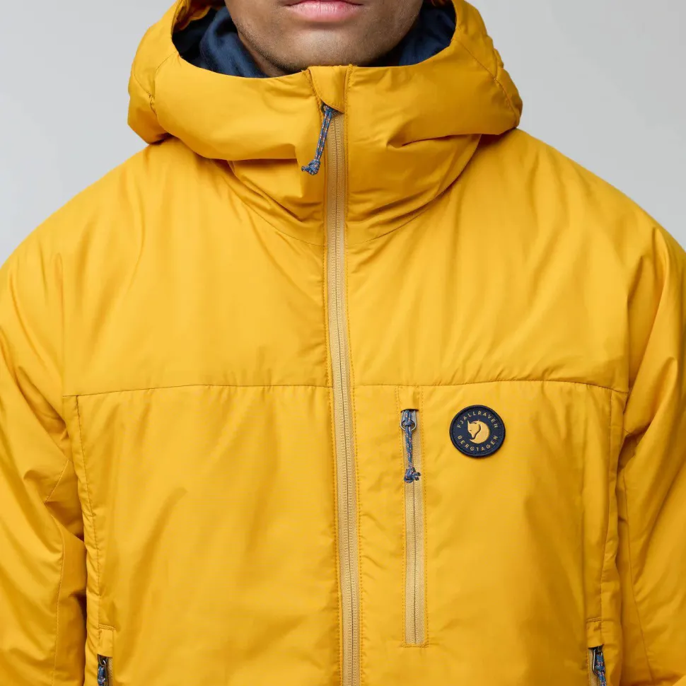 Fjällräven Men's Bergtagen 60 Insulation Jacket Mustard Yellow-mountain Blue