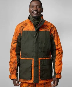 Fjällräven Men's Brenner Pro Padded Jacket Orange Multi Camo-Deep Forest