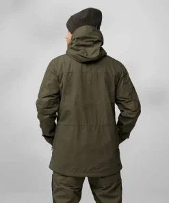 Fjällräven Men's Drev Hybrid Jacket Deep Forest-Orange Multi Camo