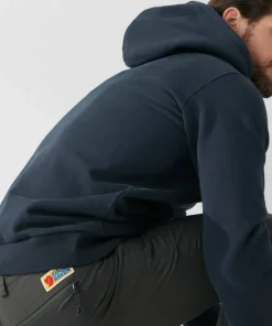 Fjällräven Men's Fjällräven Logo Hoodie Dark Navy