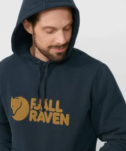 Fjällräven Men's Fjällräven Logo Hoodie Dark Navy