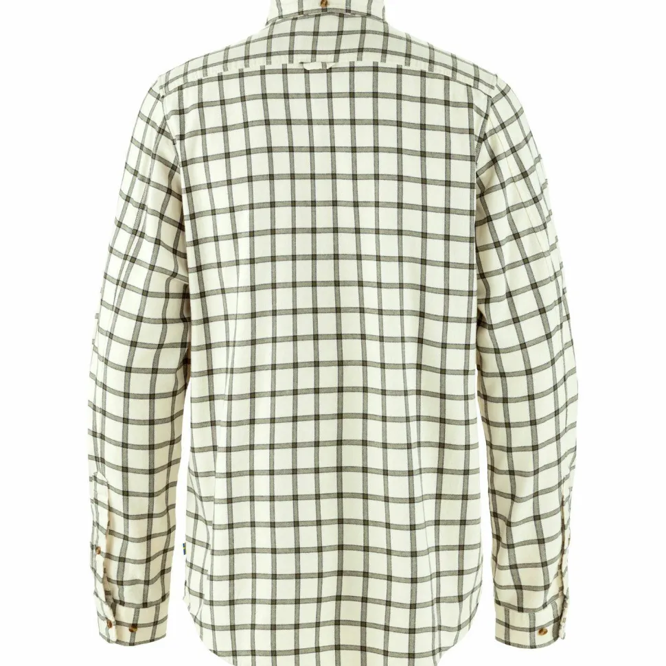 Fjällräven Men's Övik Flannel Shirt Chalk White-laurel Green