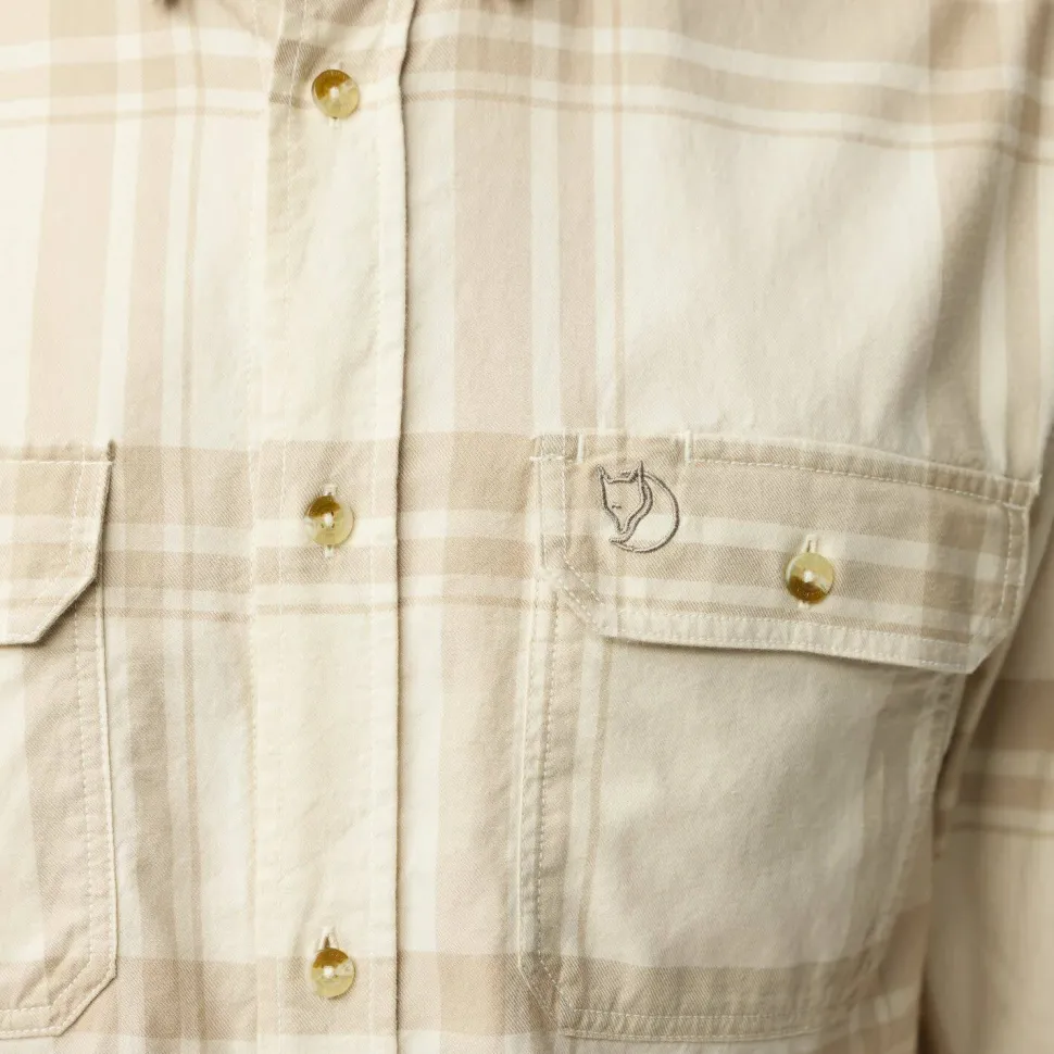 Fjällräven Men's Övik Lite Flannel Shirt Chalk White-fossil