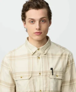 Fjällräven Men's Övik Lite Flannel Shirt Chalk White-fossil