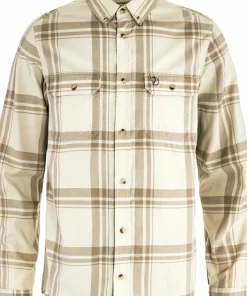 Fjällräven Men's Övik Lite Flannel Shirt Chalk White-fossil