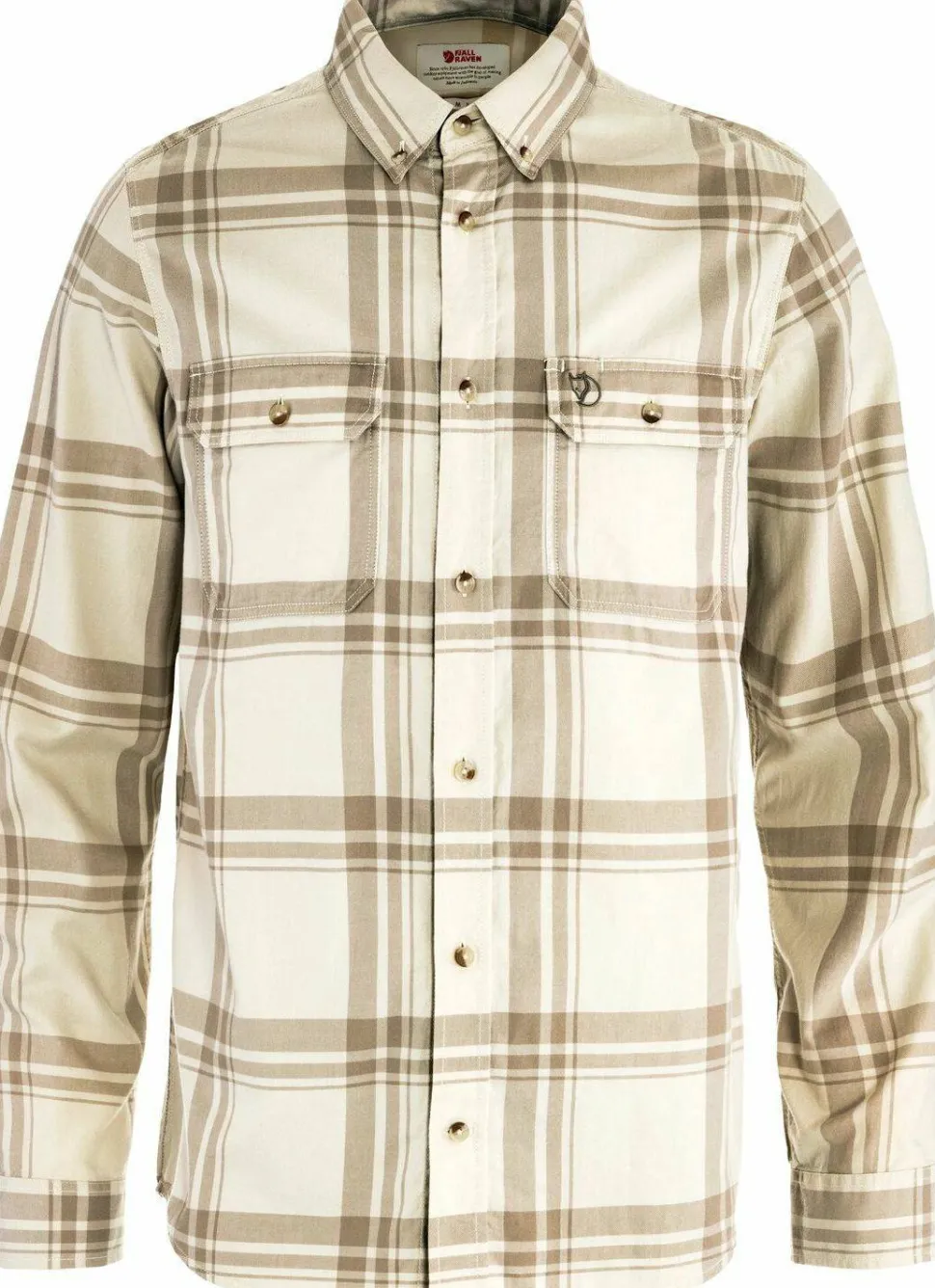 Fjällräven Men's Övik Lite Flannel Shirt Chalk White-fossil