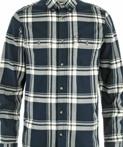 Fjällräven Men's Övik Lite Flannel Shirt Dark Navy-chalk White