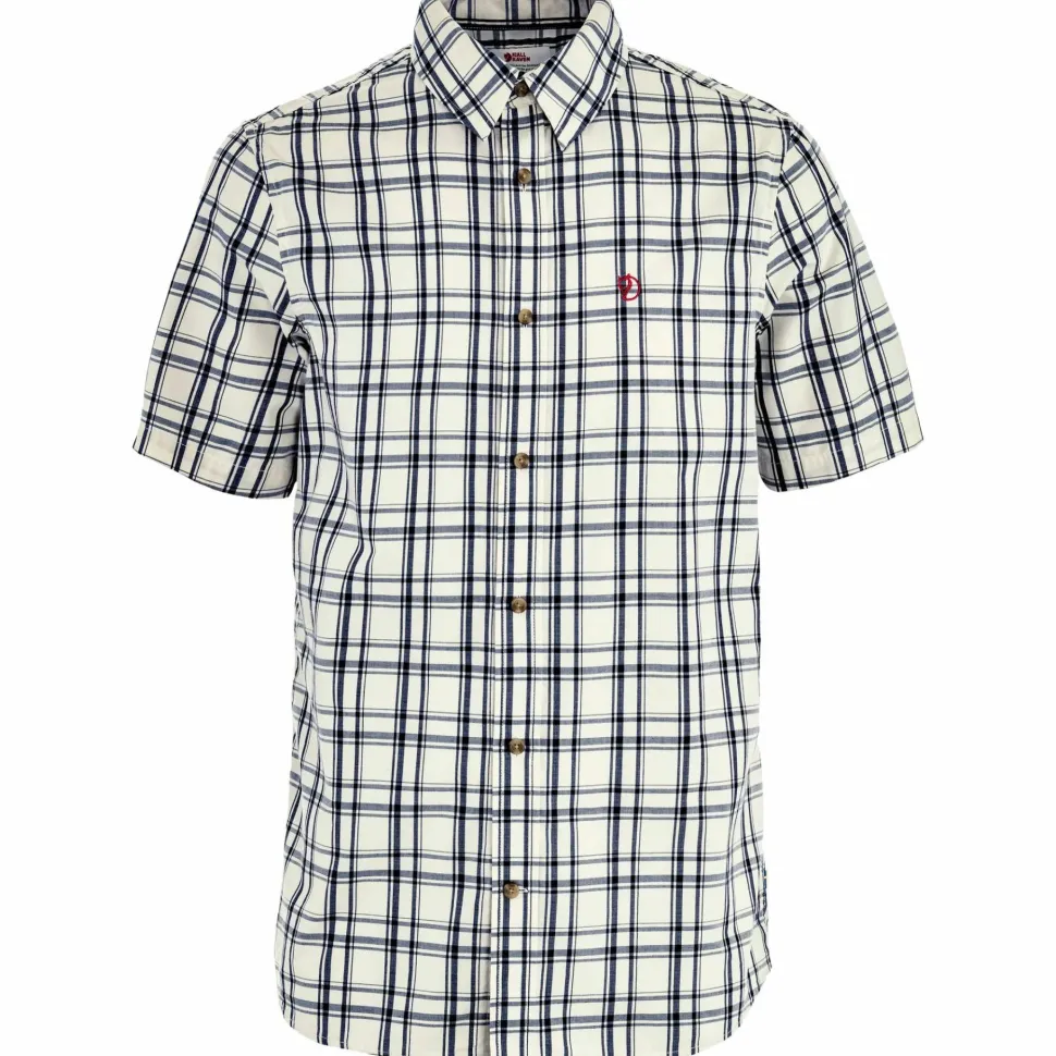 Fjällräven Men's Övik Lite Shirt Short Sleeve Chalk White-dark Navy