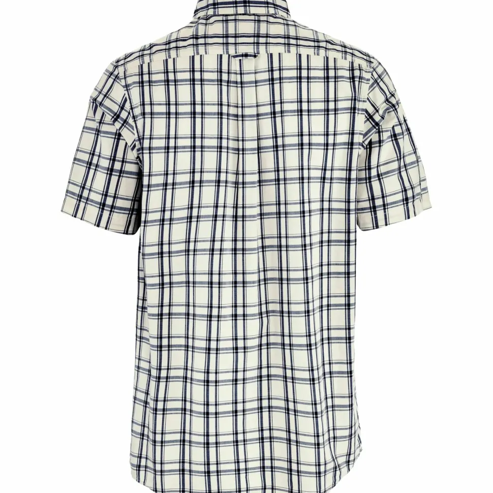Fjällräven Men's Övik Lite Shirt Short Sleeve Chalk White-dark Navy