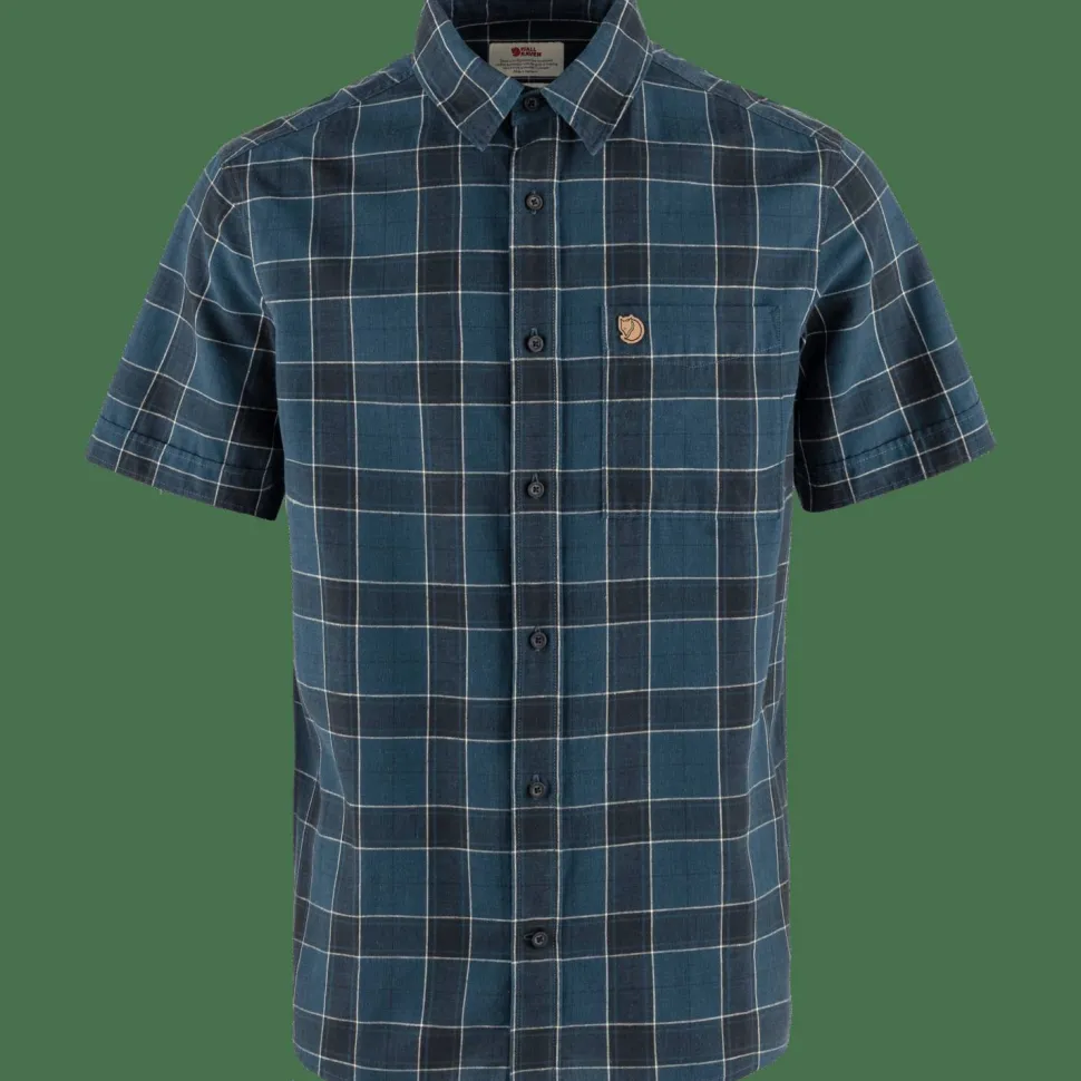 Fjällräven Men's Övik Travel Shirt Short Sleeve Indigo Blue-Dark Navy