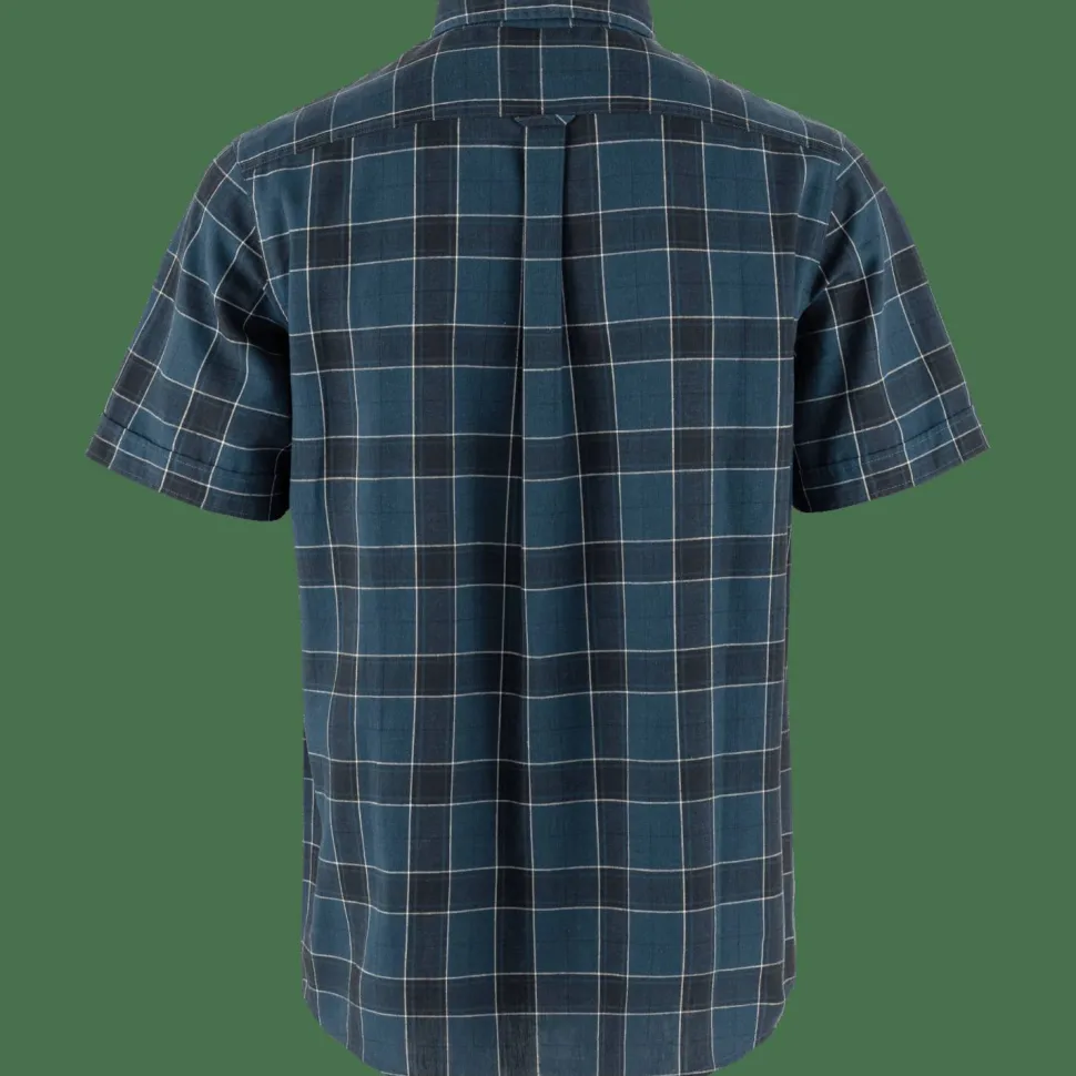 Fjällräven Men's Övik Travel Shirt Short Sleeve Indigo Blue-Dark Navy