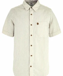 Fjällräven Men's Övik Travel Shirt Short Sleeve Chalk White-sand Stone