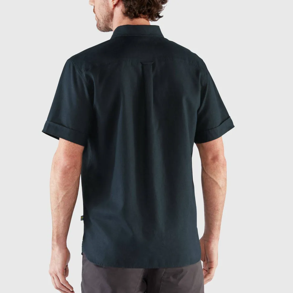 Fjällräven Men's Övik Travel Shirt Short Sleeve Chalk White-sand Stone