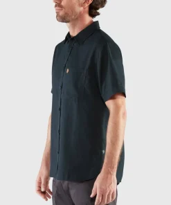 Fjällräven Men's Övik Travel Shirt Short Sleeve Chalk White-sand Stone