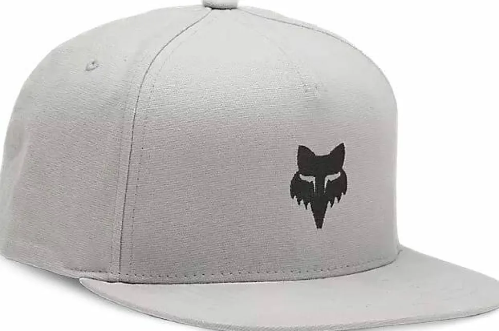 Fox Fox Head Snapback Hat Steel Grey