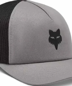 Fox Fox Head Trucker Hat Steel Grey