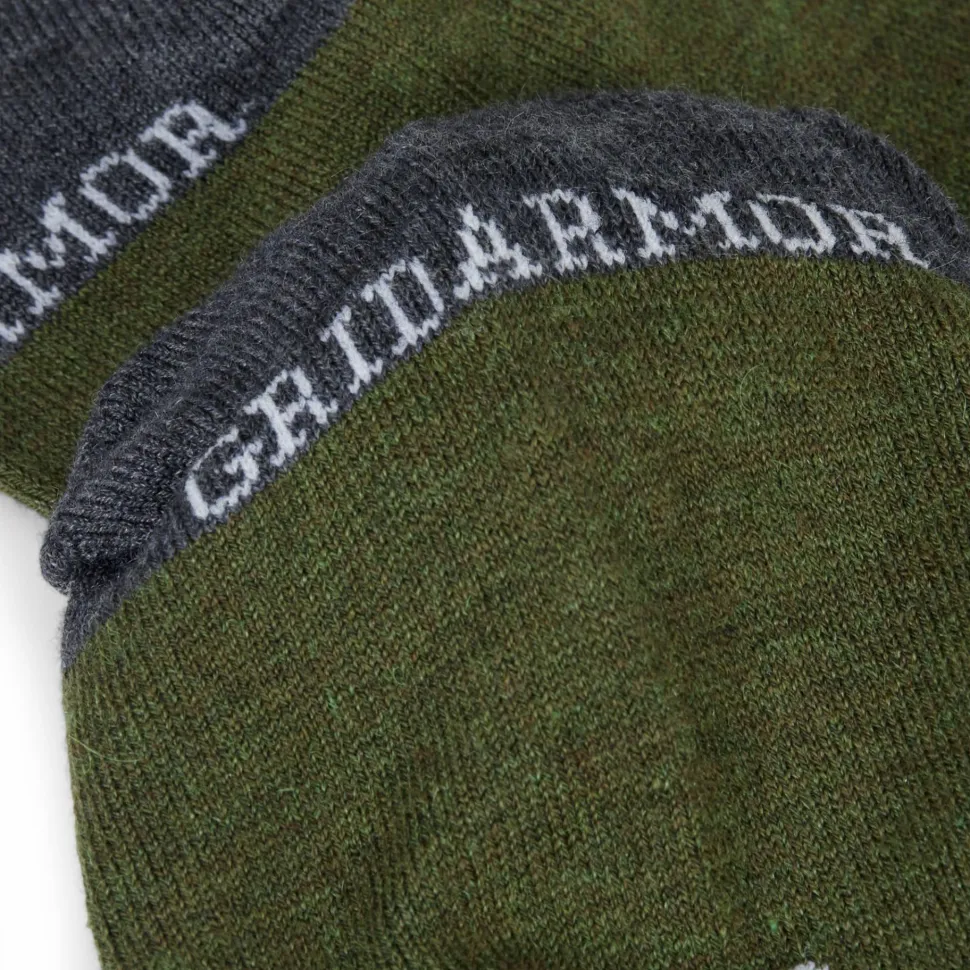 Gridarmor Heritage Merino Socks Green/Grey/White