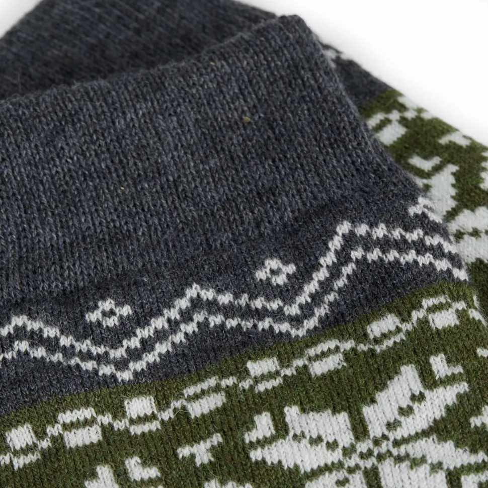 Gridarmor Heritage Merino Socks Green/Grey/White