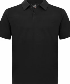 Gridarmor Men's Merino Wool Polo Tee Black Beauty
