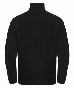 Gridarmor Men's Snøkrystall Solid Half Zip Ullgenser Black Beauty