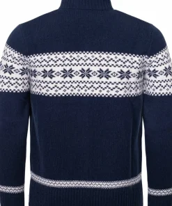 Gridarmor Men's Snøstjerne Full Zip Ullgenser Navy Blazer