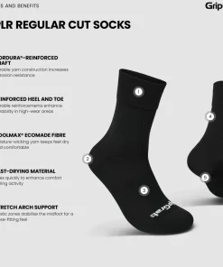 Gripgrab EXPLR Regular Cut Socks Black