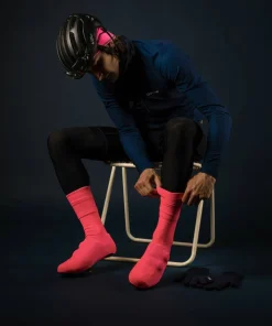 Gripgrab Flandrien Waterproof Knitted Road Shoe Covers Pink