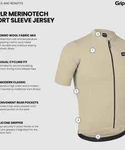 Gripgrab Men's GripGrab EXPLR Merinotech Short Sleeve Jersey Beige