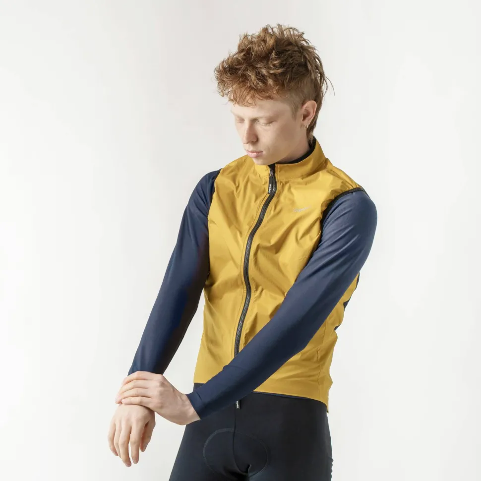 Gripgrab Men's GripGrab PACR Windproof Lightweight Vest Mustard Yellow