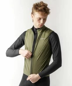 Gripgrab Men's GripGrab PACR Windproof Lightweight Vest Olive Green