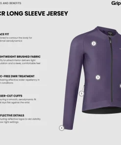 Gripgrab Men's Pacr Long Sleeve Jersey Purple