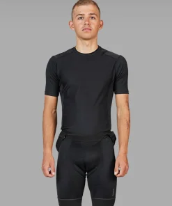 Gripgrab Men's Windbreaking Short Sleeve Base Layer Black