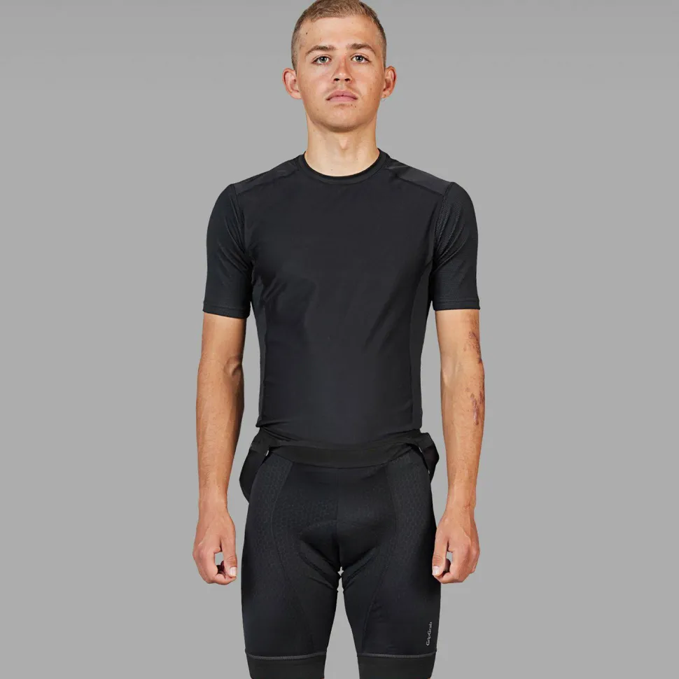 Gripgrab Men's Windbreaking Short Sleeve Base Layer Black