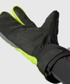 Gripgrab Nordic 2 Windproof Deep Winter Lobster Gloves Yellow Hi-Vis