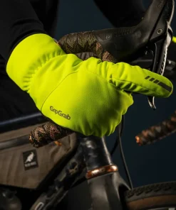 Gripgrab Nordic 2 Windproof Deep Winter Lobster Gloves Yellow Hi-Vis