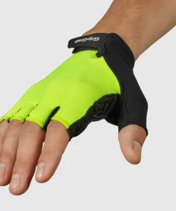 Gripgrab ProRide RC Max Padded Short Finger Summer Gloves Yellow Hi-Vis