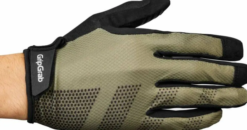 Gripgrab Ride Lite Padded Full Finger Summer Gloves Olive Green